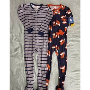 2-Pack Baby & Toddler Boys Fox Snug Fit Footed Cotton Pajamas, 3T